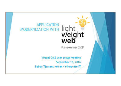 Virtual CICS - Application Modernization with Light Weight Web Framework for CICS