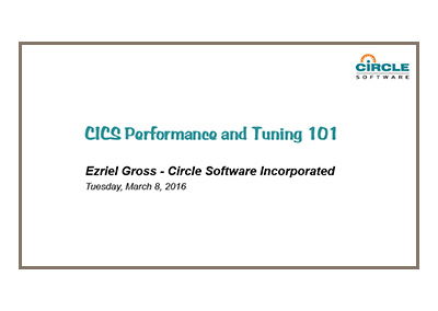 March 2016 | CICS Performance and Tuning 101