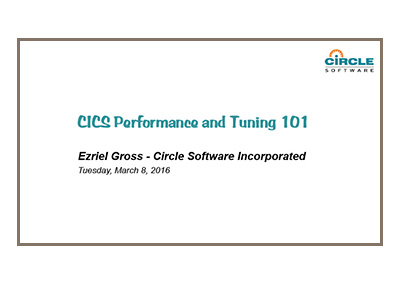 Virtual CICS - CICS Performance and Tuning 101