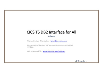 January 2019 | The CICS/Db2 interface