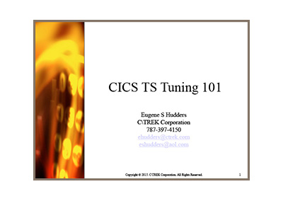 Virtual CICS - CICS TS Tuning 101