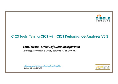 November 2016 | CICS Tools: Tuning CICS with CICS Performance Analyzer