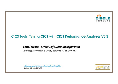 Virtual CICS - CICS Tools - Tuning CICS with CICS Performance Analyzer V5_3