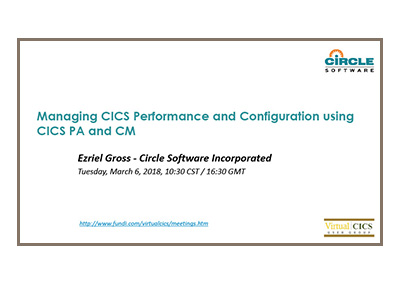 Virtual CICS - Managing CICS Performance and Configuration using CICS PA and CM