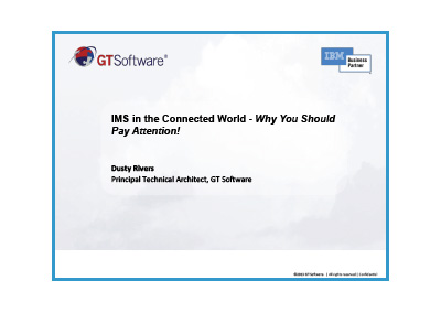 Virtual IMS - IMS in the Connected World