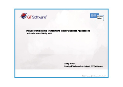 Virtual IMS - Include Complex IMS Transactions in New Business Applications