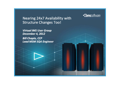 Virtual IMS - Nearing 24x7 Availability with Structure Changes Too