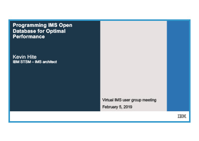 February 2019 | IMS Open Database