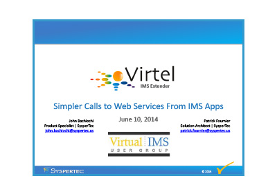 Virtual IMS - Simpler Calls to Web Services from IMS Apps